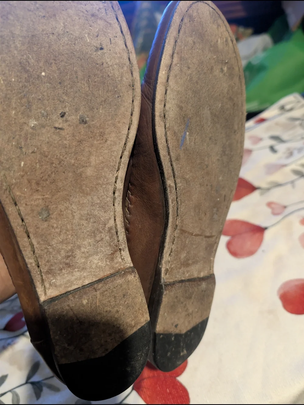 Santoni Brown Leather Men’s Slip-On Loafers